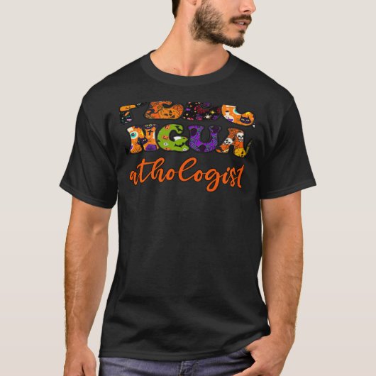 SLP言語病理学者ハロウィーン言語T Tシャツ (正面)
