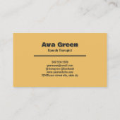 SLP言語病理学者 名刺 (裏面)