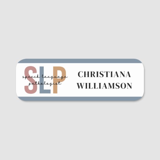 SLP言語病理学者 名札 (正面)