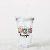SLP音声聴覚士の音声セラピスト アクリルタンブラー (裏面)