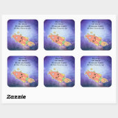 SLP AAC Aids - ALERT Stickers for Devices -宇宙 スクエアシール (シート)