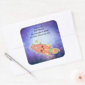 SLP AAC Aids - ALERT Stickers for Devices -宇宙 スクエアシール (封筒)