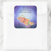 SLP AAC Aids - ALERT Stickers for Devices -宇宙 スクエアシール (バッグ)