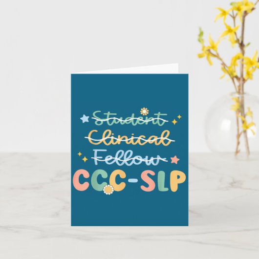 Slp , Ccc Slp , Speech Pathologist Graduation , Ne カード (黄色い花)