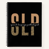 SLP cheetah print Speech language pathologist gift ノートブック (正面)