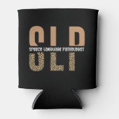 SLP cheetah print Speech language pathologist gift 缶クーラー (正面)