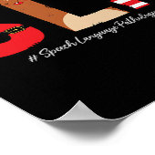 Slp Speech Language Pathologist Christmas Slp Sant ポスター (角)