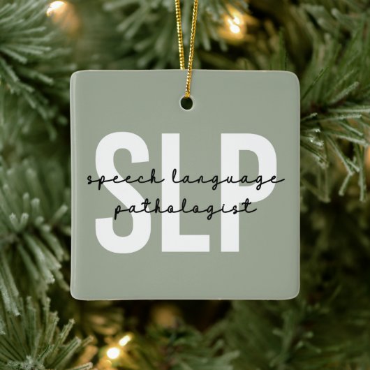 SLP Speech Pathologist Speech Therapist セラミックオーナメント (ツリー)