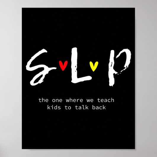 Slp Teacher Shirts Speech Language Pathologist Gif ポスター (正面)