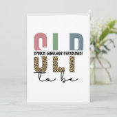 SLP to be – 将来の言語病理医ギフト カード (スタンド正面)