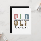 SLP to be – 将来の言語病理医ギフト カード (正面/裏面インサイチュ)