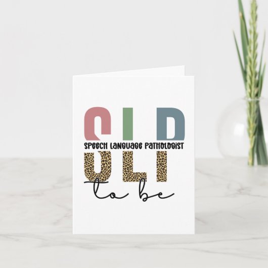 SLP to be – 将来の言語病理医ギフト カード (正面)