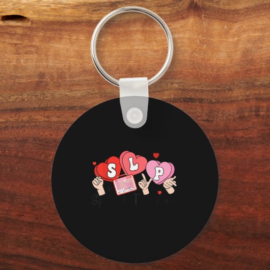 Slp Valentine's Day Speech Language Pathologist St キーホルダー (正面)