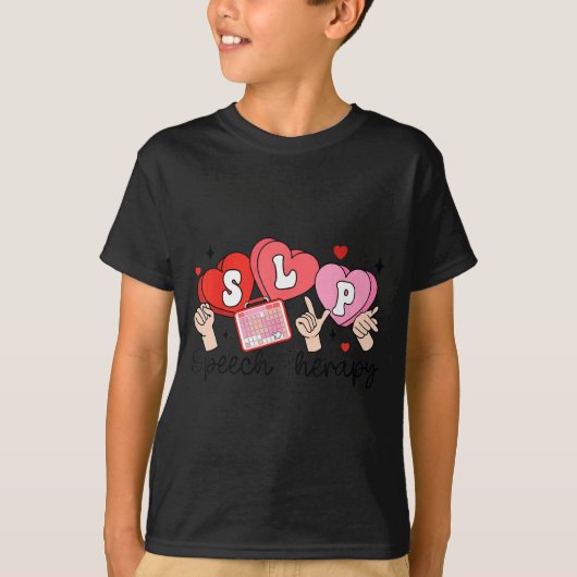 Slp Valentine's Day Speech Language Pathologist St Tシャツ (正面)