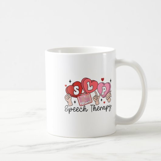 Slp Valentines Day Speech Language Pathologist Stu コーヒーマグカップ (右)