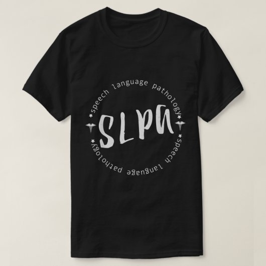 SLPAシャツ言語病理学アシスタントGif Tシャツ (デザイン正面)