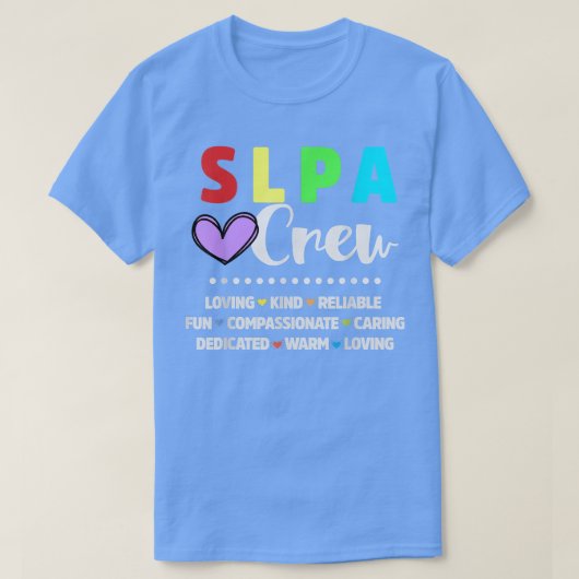 SLPA言語病理学助手クルーCu Tシャツ (デザイン正面)