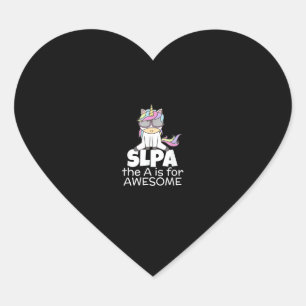 SLPA言語療法士のためのクールユニコーン ハートシール