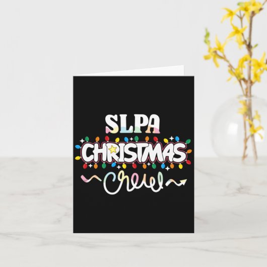 Slpa Christmas Crew Speech Pathology Istant Xma  カード (黄色い花)