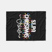 Slpa Christmas Crew Speech Pathology Istant Xma  フリースブランケット (正面(横))