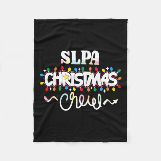 Slpa Christmas Crew Speech Pathology Istant Xma  フリースブランケット (正面)