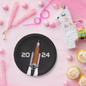SLSカスタマイズ宇宙ロケット卒業パーティ紙 ペーパープレート (パーティー)