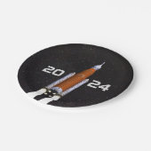 SLSカスタマイズ宇宙ロケット卒業パーティ紙 ペーパープレート (アングル)