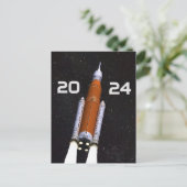 SLSカスタマイズ宇宙ロケット卒業パーティ紙 ポストカード (スタンド正面)