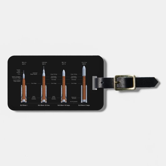 SLS宇宙発射システムロケット ラゲッジタグ (正面横)