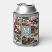 Slsimple Sage Greenモダンフォトコラージュ記念ファイル 缶クーラー (缶裏面)