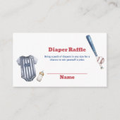 Slugger Baseball Shirt Diaper Raffle Baby Shower  エンクロージャーカード (正面)
