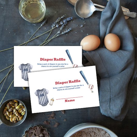 Slugger Baseball Shirt Diaper Raffle Baby Shower  エンクロージャーカード