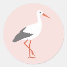 Sluitzegel ooievaar roze