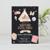 Slumber Pool birthday Party Invitation 招待状 (スタンド正面)