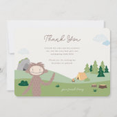 Slumberkins Bigfoot Birthday サンキューカード (正面)