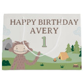 Slumberkins Bigfoot Birthday  ラージペーパーバッグ (正面)