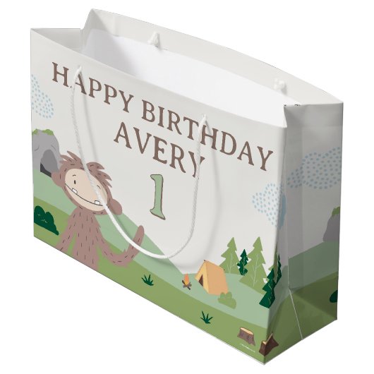 Slumberkins Bigfoot Birthday  ラージペーパーバッグ (裏面アングル)