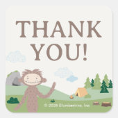 Slumberkins Bigfoot Thank You スクエアシール (正面)