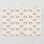 Slumberkins Bigfoot Woodland First Birthday 招待状 (裏面)