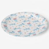 Slumberkins Hammerhead Birthday ペーパープレート (アングル)