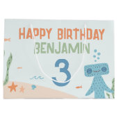 Slumberkins Hammerhead Birthday  ラージペーパーバッグ (裏面)