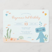 Slumberkins Hammerhead Birthday Party 招待状 (正面)