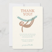 Slumberkins Sloth Birthday サンキューカード (正面)