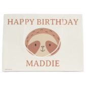 Slumberkins Sloth Birthday  ラージペーパーバッグ (正面)