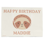 Slumberkins Sloth Birthday  ラージペーパーバッグ (裏面)