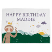 Slumberkins Sloth Birthday  ラージペーパーバッグ (正面)