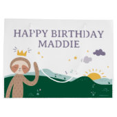 Slumberkins Sloth Birthday  ラージペーパーバッグ (裏面)