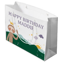 Slumberkins Sloth Birthday  ラージペーパーバッグ