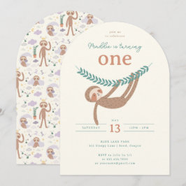 Slumberkins Sloth Birthday Party 招待状