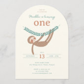 Slumberkins Sloth Birthday Party 招待状 (正面)